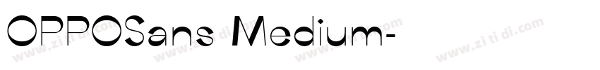 OPPOSans Medium字体转换